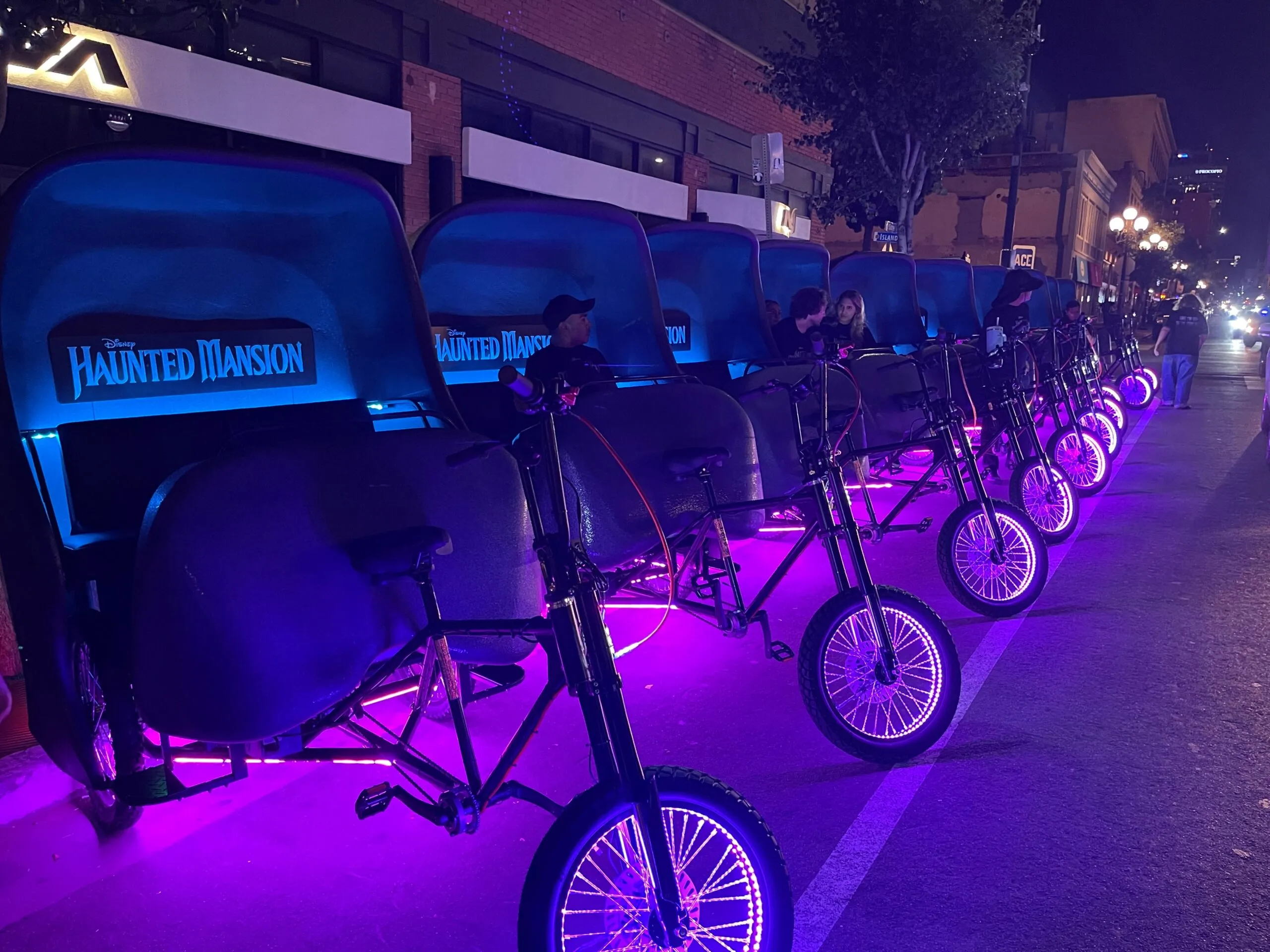 OAAA OBIE Award entry photo — Haunted Mansion Doom Buggy pedicab experiential activation