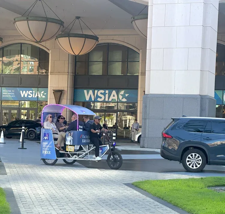 VIP Pedicab outdoor advertising campaign near San Diego waterfront