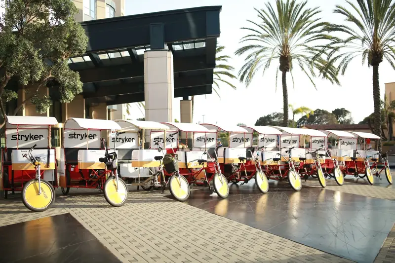 Stryker sponsored pedicab fleet for medical conference attendees